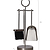 Paxford Fireside Tool Set Silver Finish
