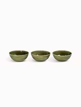 Alvescot Nibble Bowls Set of 3 Moss Green