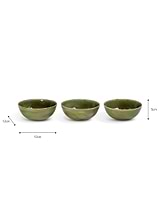 Alvescot Nibble Bowls Set of 3 Moss Green