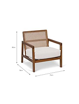 Lambourne Rattan Armchair Cream