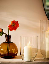 Ashton Hurricane Vase Medium Glass