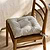 Charingworth Stripe Seat Pad Charcoal