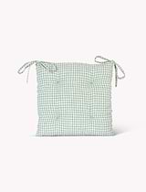 Oaksey Checked Seat Pad Rosemary