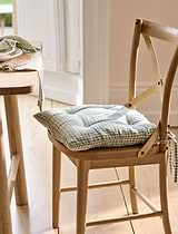Oaksey Checked Seat Pad Rosemary