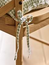 Oaksey Checked Seat Pad Rosemary