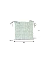 Oaksey Checked Seat Pad Rosemary