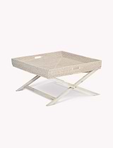 Wittering Rattan Coffee Tray Table with Stand Square