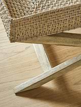 Wittering Rattan Coffee Tray Table with Stand Square