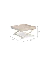 Wittering Rattan Coffee Tray Table with Stand Square