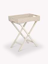 Wittering Rattan Tray Table with Stand Rectangle