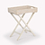 Wittering Rattan Tray Table with Stand Rectangle