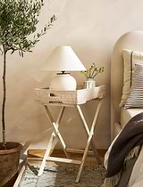 Wittering Rattan Tray Table with Stand Rectangle