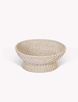 Wittering Rattan Bowl White
