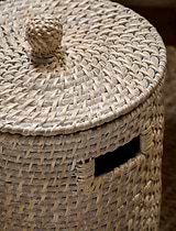 Wittering Rattan Bathroom Bin White