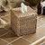 Wittering Rattan Square Tissue Box Holder  White