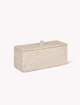 Wittering Rattan Rectangular Storage Box White