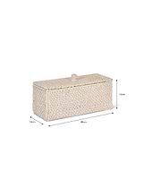 Wittering Rattan Rectangular Storage Box White