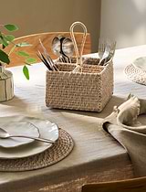 Wittering Rattan Cutlery Caddy White