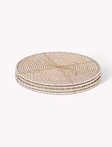 Wittering Rattan Placemats Set of 4 White