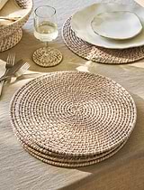 Wittering Rattan Placemats Set of 4 White
