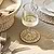Wittering Rattan Coasters Set of 4 White