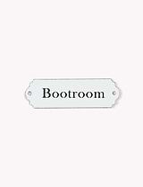 Enamel Bootroom Sign White