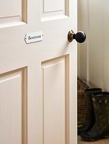 Enamel Bootroom Sign White