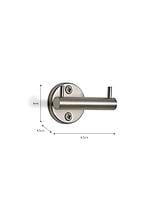 Novello Double Hook Brushed Nickel
