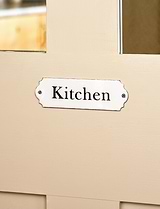Enamel Kitchen Sign White