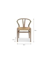 Chilthorne Wishbone Dining Chair Set of 2 Lime Wash