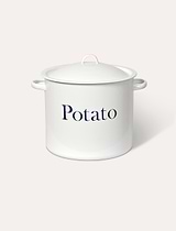 Enamel Potato Store White