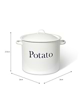 Enamel Potato Store White