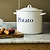 Enamel Potato Store White