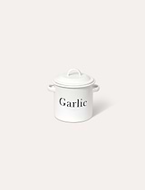 Enamel Garlic Store White