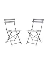 Rive Droite Bistro Chairs Set of 2 Silver