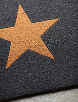 Star Doormat Large Charcoal