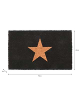 Star Doormat Large Charcoal