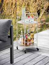 Rive Droite Drinks Trolley Clay