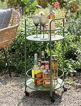 Rive Droite Drinks Trolley Thistle Green