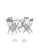 Rive Droite Bistro Set Large Silver