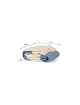 Leigh Wide Stripe Throw Cove Blue Wool