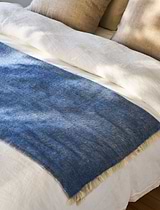 Stockwell Herringbone Throw Cove Blue Wool