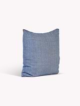 Stockwell Herringbone Cushion 60x60cm Cove Blue Wool