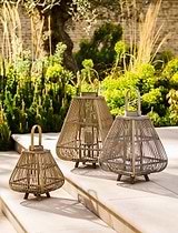 Huxley Bamboo Lantern Medium