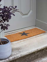 Star Top Step Doormat Natural