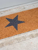 Star Top Step Doormat Natural