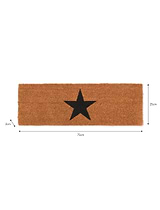 Star Top Step Doormat Natural
