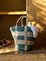 Foxcroft Market Bag Jute Rosemary Stripe