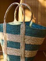 Foxcroft Market Bag Jute Rosemary Stripe