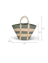 Foxcroft Market Bag Jute Rosemary Stripe